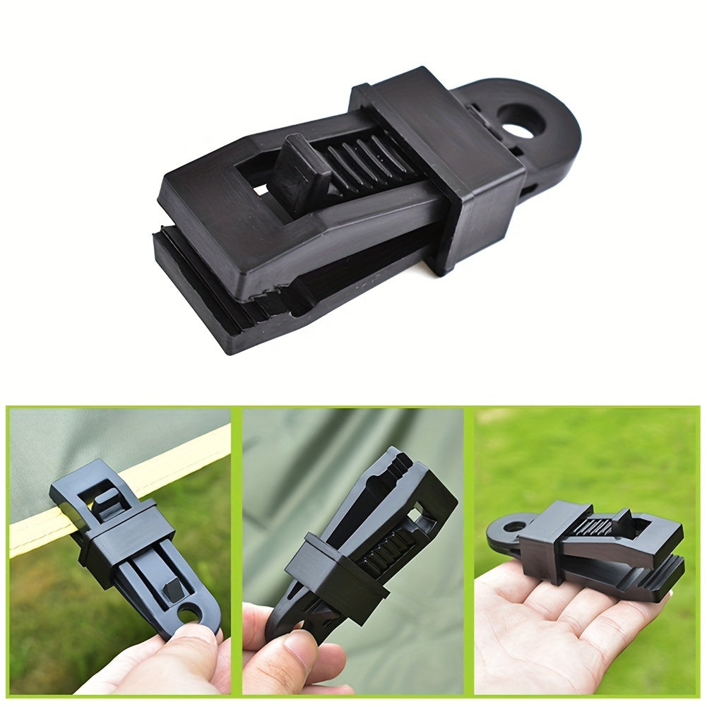 4pcs Awning Hook Lashing Buckle for Tarpaulin and Tent - Camping Essential