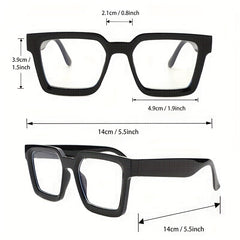 2pcs Men's Decorative Glasses Set
