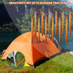 10pcs Heavy Duty Tent Stakes Aluminum Pegs for Camping Tents