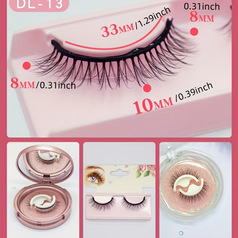 Natural False Eyelashes with Self Adhesive Tape