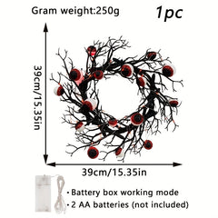 38.99 cm Artificial Eyeball Wreath Halloween Decoration