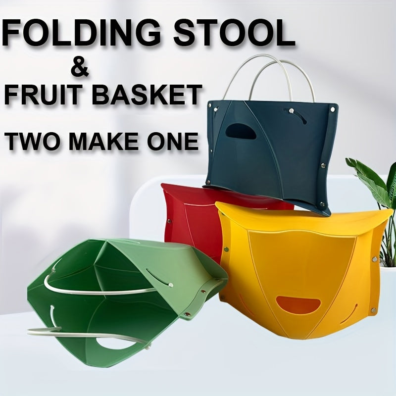 Card Stool With Rope Handle Foldable Small Stool & Storage Bag