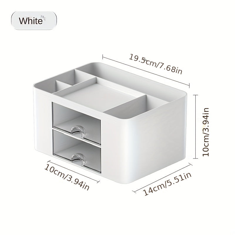 1PC Desktop Drawer Pen Holder Storage Box Large Capacity grid
