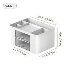 1PC Desktop Drawer Pen Holder Storage Box Large Capacity grid