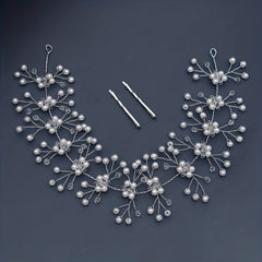 Crystal Head Piece Hairband with Bobby Pin Wedding Bridal Bridesmaid