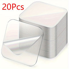 20pcs Reusable Double Sided Adhesive Tape Nano Transparent Wall Stickers