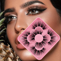 3 Pairs Fluffy Cat Eye False Eyelashes Thick Cluster Faux Mink Lashes