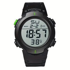 Teen Sports Watch w/Digital Display Alarm Stopwatch Light Mode PVC Band