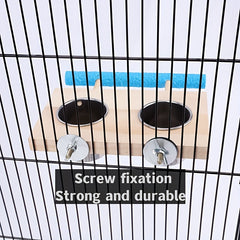 Bird Feeding Dish Cups with Clamp Holder for Parakeets African Greys Cockatiels