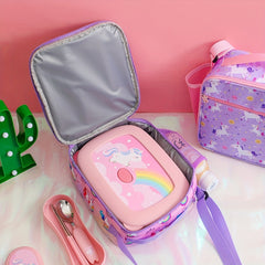 Cartoon Insulated Lunch Bag for Students & Outdoors