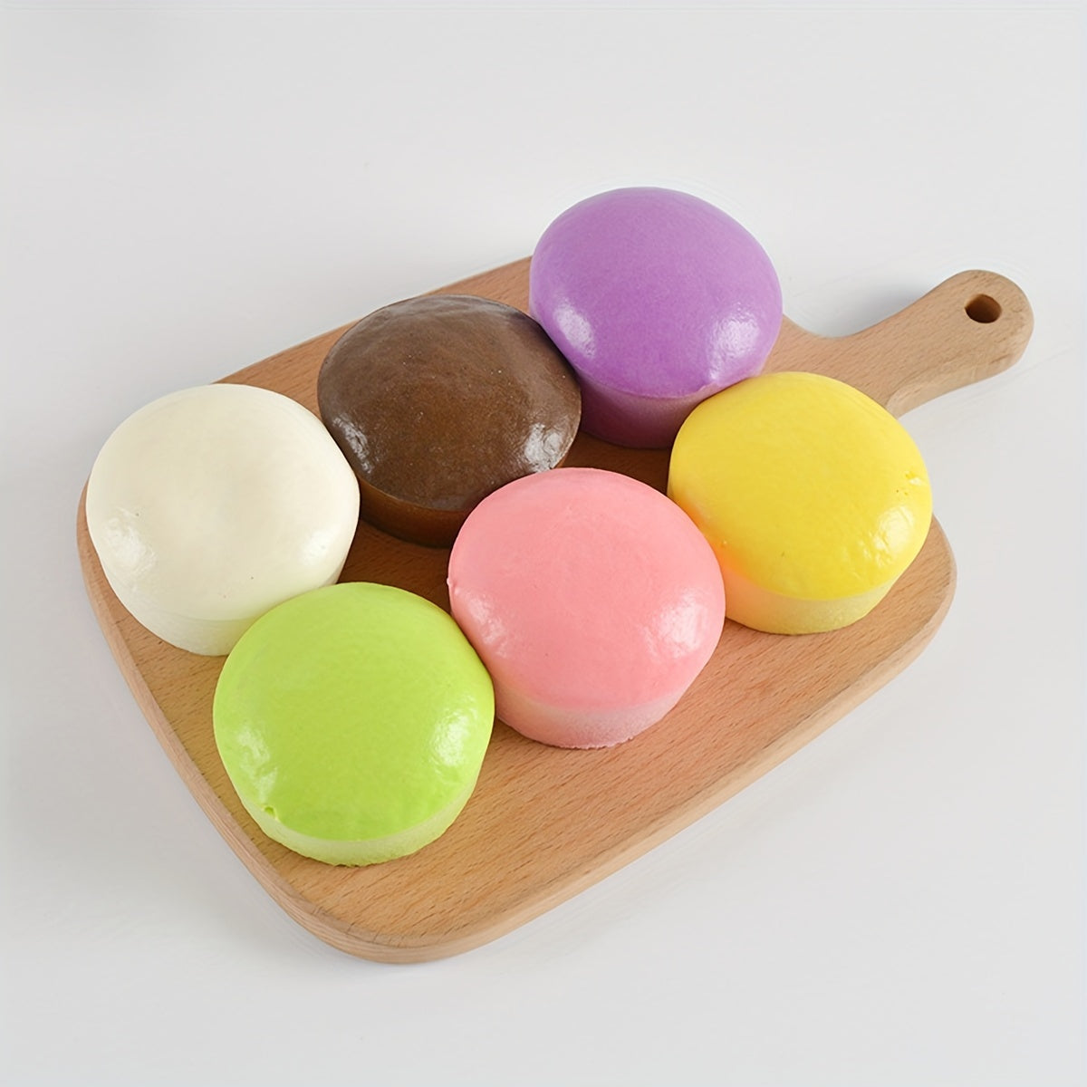 6pcs Random Slow Rebound Sticky Bread Vent Food Play Model Simulation Toy