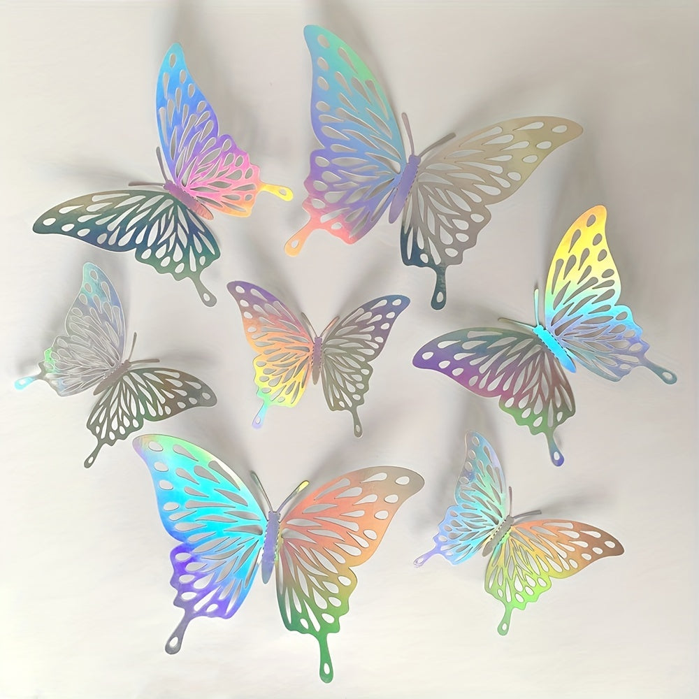 3D Hollow Butterfly Wall Paste Wedding Party Background Home Decor
