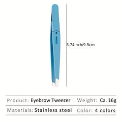 Stainless Steel Eyebrow Tweezers for Fine Hair Lifting