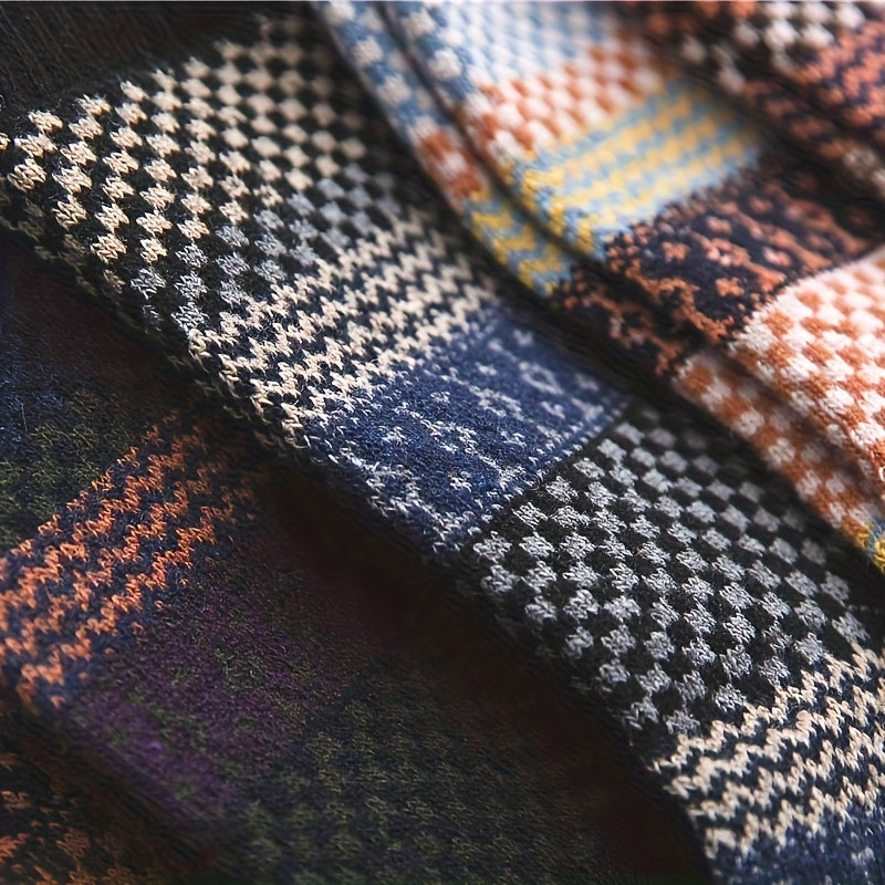 5 Pairs Outdoor Warm Soft Cotton Mid-calf Wool Socks for Autumn and Winter