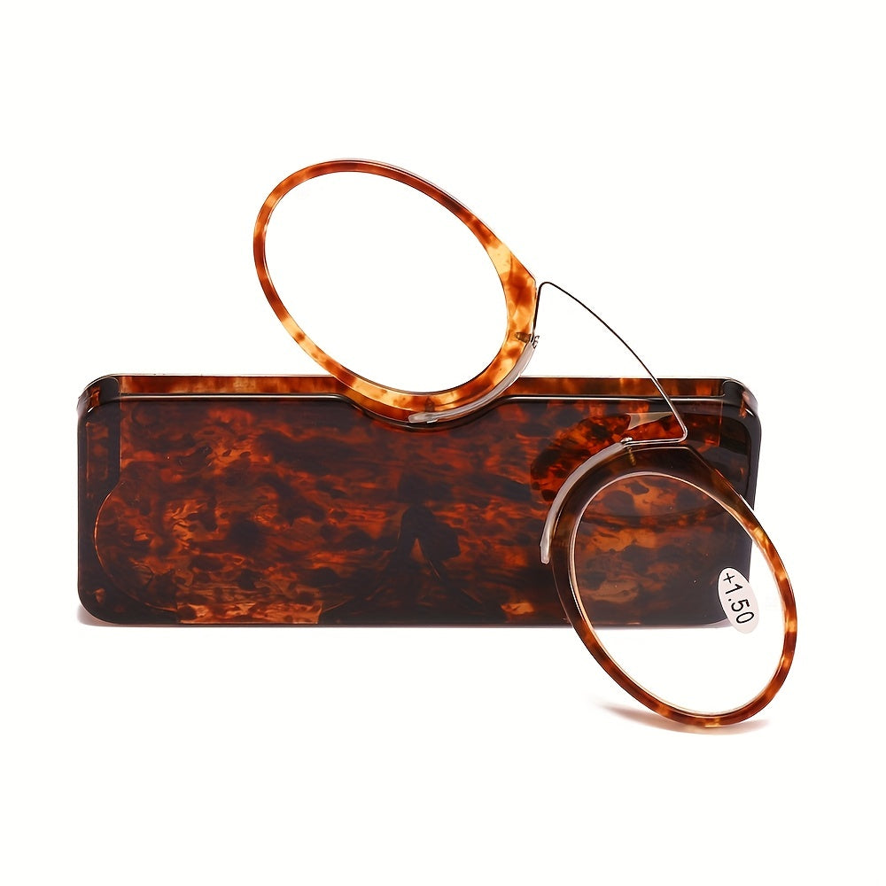 SOOLALA Unisex Rimless Reading Glasses With Portable Case