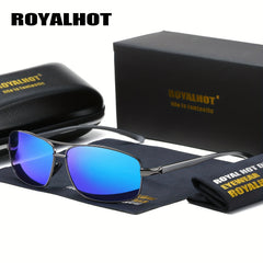 RoyalHot Polarized Sunglasses Rectangle Frame Driving Glasses