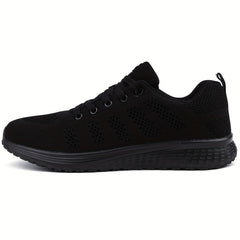 Women's Lightweight Gym Sneakers Breathable Lace up Running Shoes