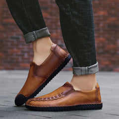 Men's Stitching Leather Outdoor Casual Walking Shoes