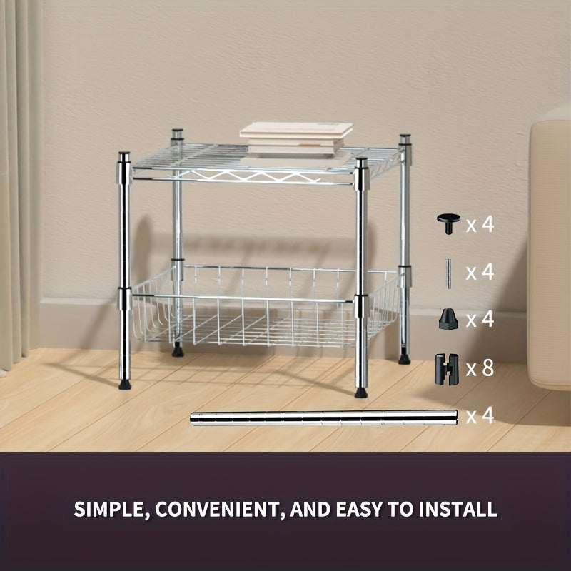 Home Storage Shelves 1 Tier 2 Tiers Countertop And Under The Sink Storage Rack