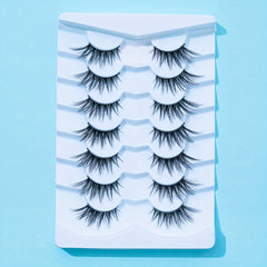 7 Pairs False Eyelashes Short & Long Fox Eye Lashes