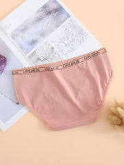 4pcs Soft Mid Waist Briefs Panties Pack