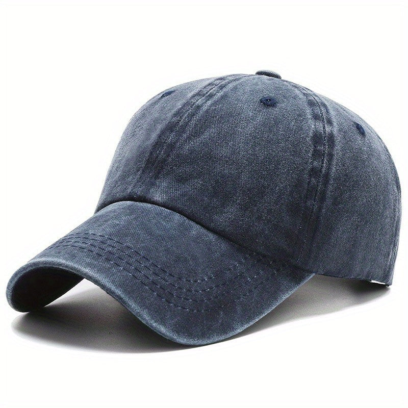 Vintage Distressed Denim Baseball Cap Washed Adjustable Sun Hat