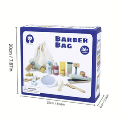 Wooden Hairdressing Set Kids Hair Salon Toy Set
