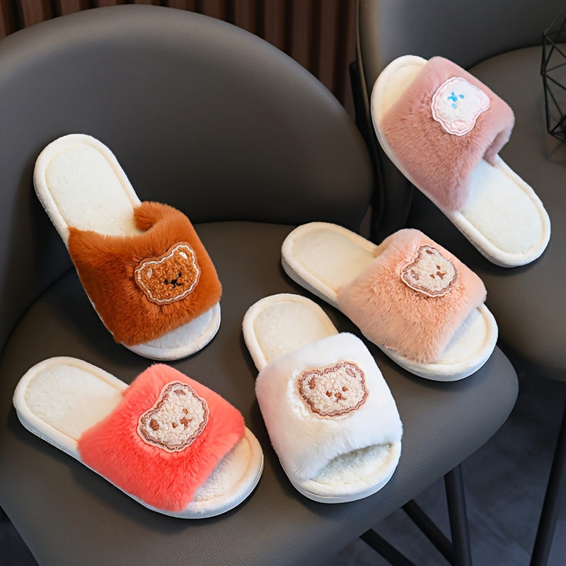 Kids Bear Cozy House Slippers Anti-skid Indoor Shoes