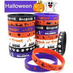 2pcs Halloween Silicone Bracelet Waterproof Rubber Wristband