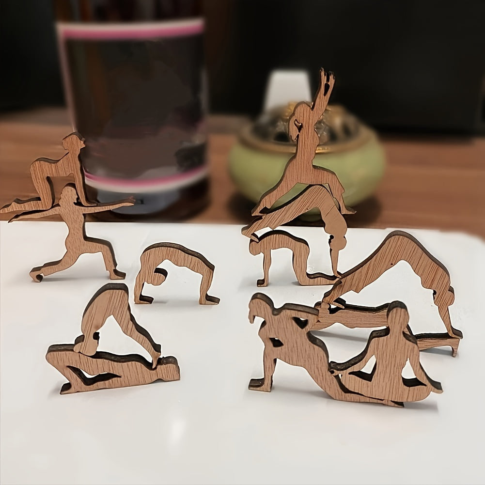 12pcs Wooden Human Shape Stacking Game Building Blocks Toys