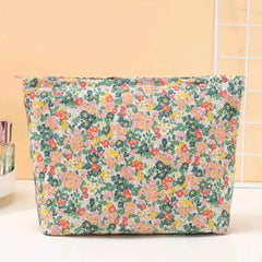 Floral Print Makeup Bag Cosmetic Bag Large Capacity Zipper Toiletry Bag