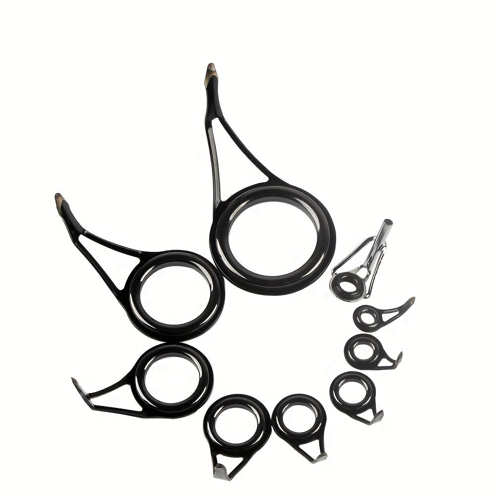 8pcs Stainless Steel Guide Rings for Lure Fishing Rods