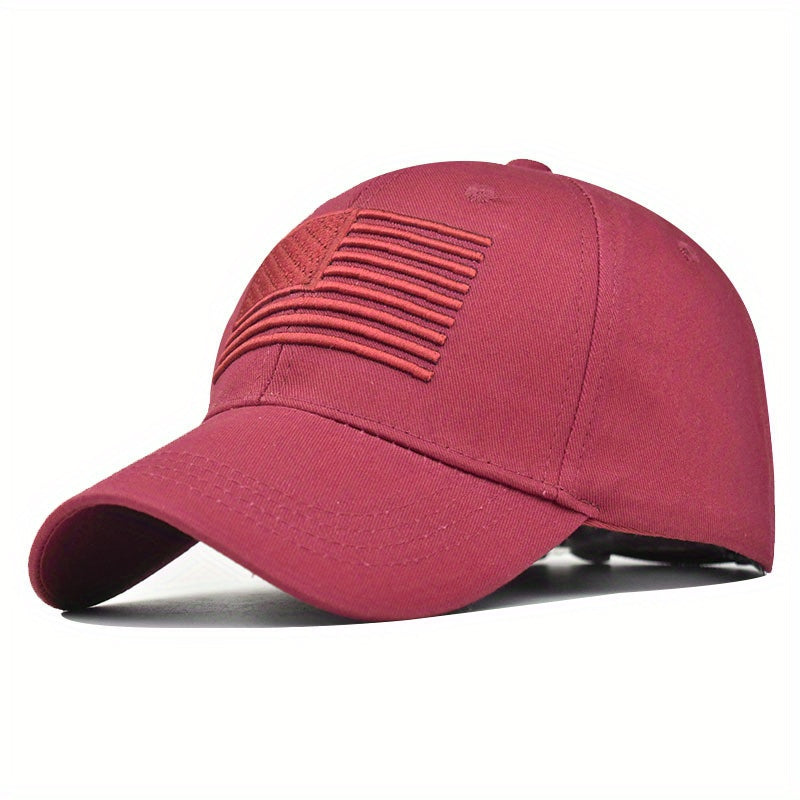 American Flag Washed Baseball Cap Distressed Letters Dad Hat