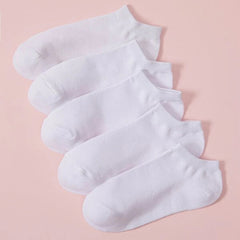 5 Pairs Soft & Lightweight Low Cut Ankle Socks Women's Hosiery