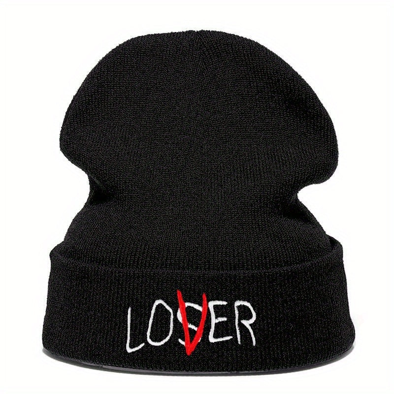 Unisex Couple Knit Hat LOSER Embroidery Skull Cap Warm Ski Hats