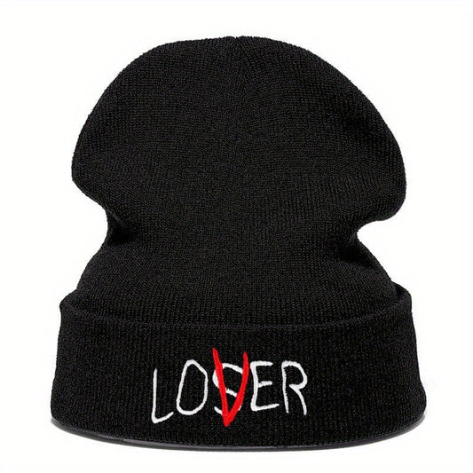 Unisex Couple Knit Hat LOSER Embroidery Skull Cap Warm Ski Hats