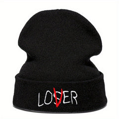 Unisex Couple Knit Hat LOSER Embroidery Skull Cap Warm Ski Hats