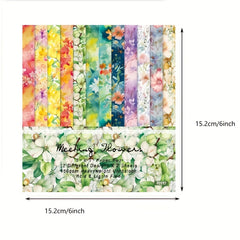 Meeting Flower OMBRE Scrapbook Kit 6 Pattern Paper DIY Photo Album