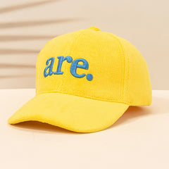 Women Baseball Cap Hat Embroidery Solid Baseball Hat Autumn Winter Thermal