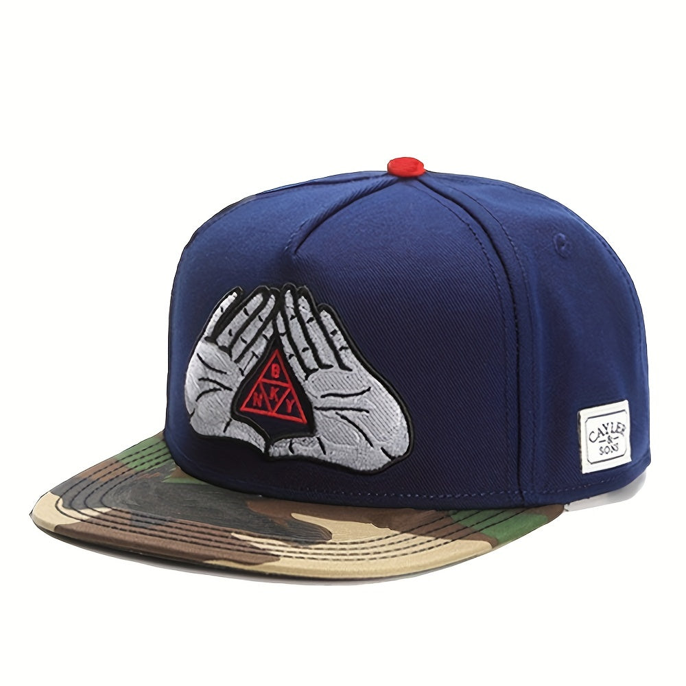Unisex Sunshade Breathable Baseball Cap with Two Hands Pattern