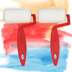 2 Sets Replaceable Roller Head 7.62 cm Mini Polyester Roller Brush