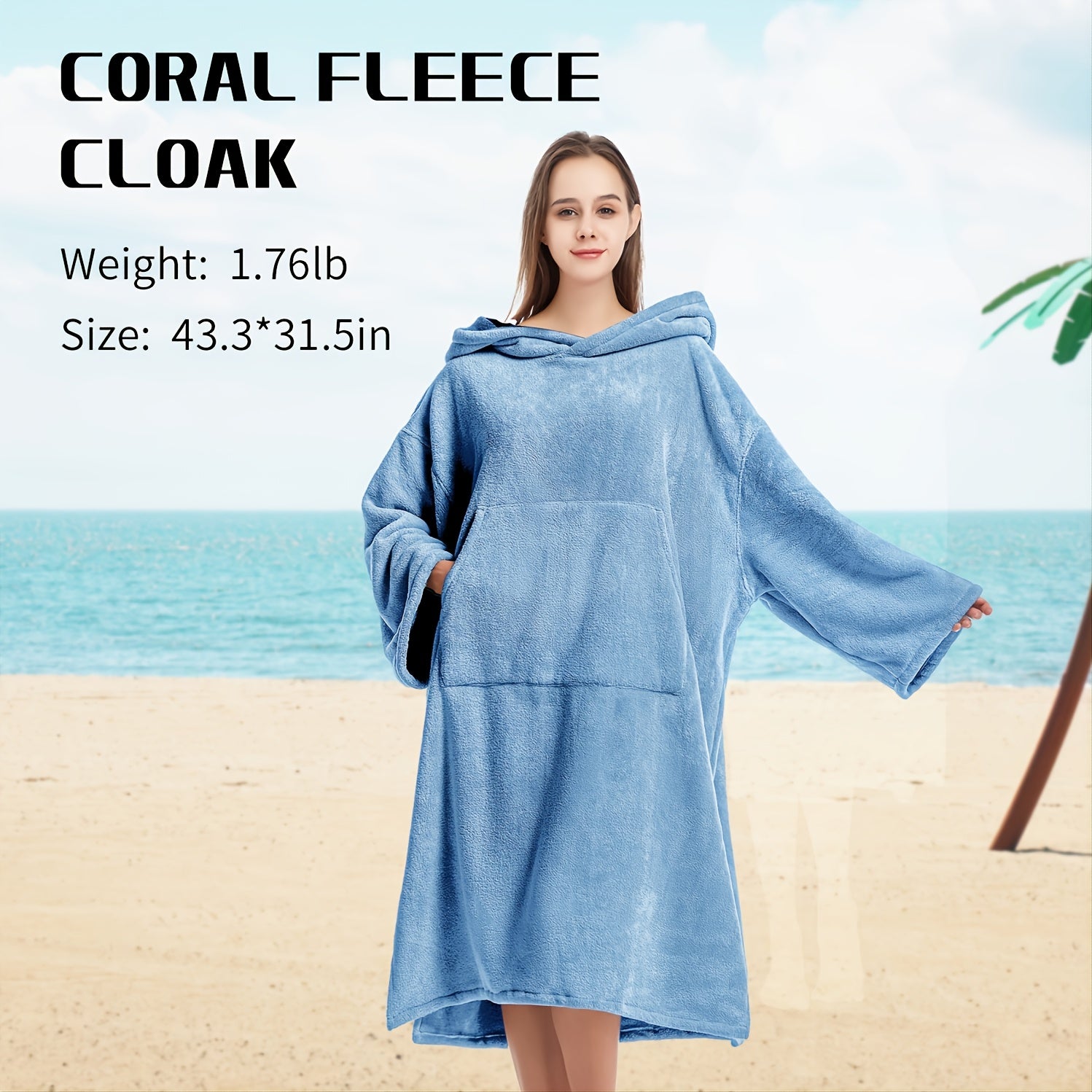 Soft Mutao Surf Poncho Changing Robe Unisex Bathrobe