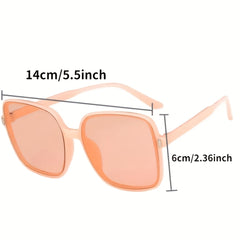 Men's Square Large Frame Sunglasses With Case