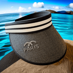 Stylish Straw Visor Hat Wide Brim UV Protection Sun Hat for Women