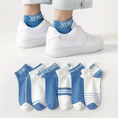 1pair 5pairs Ankle Socks Breathable Comfortable Soft Socks Spring Summer