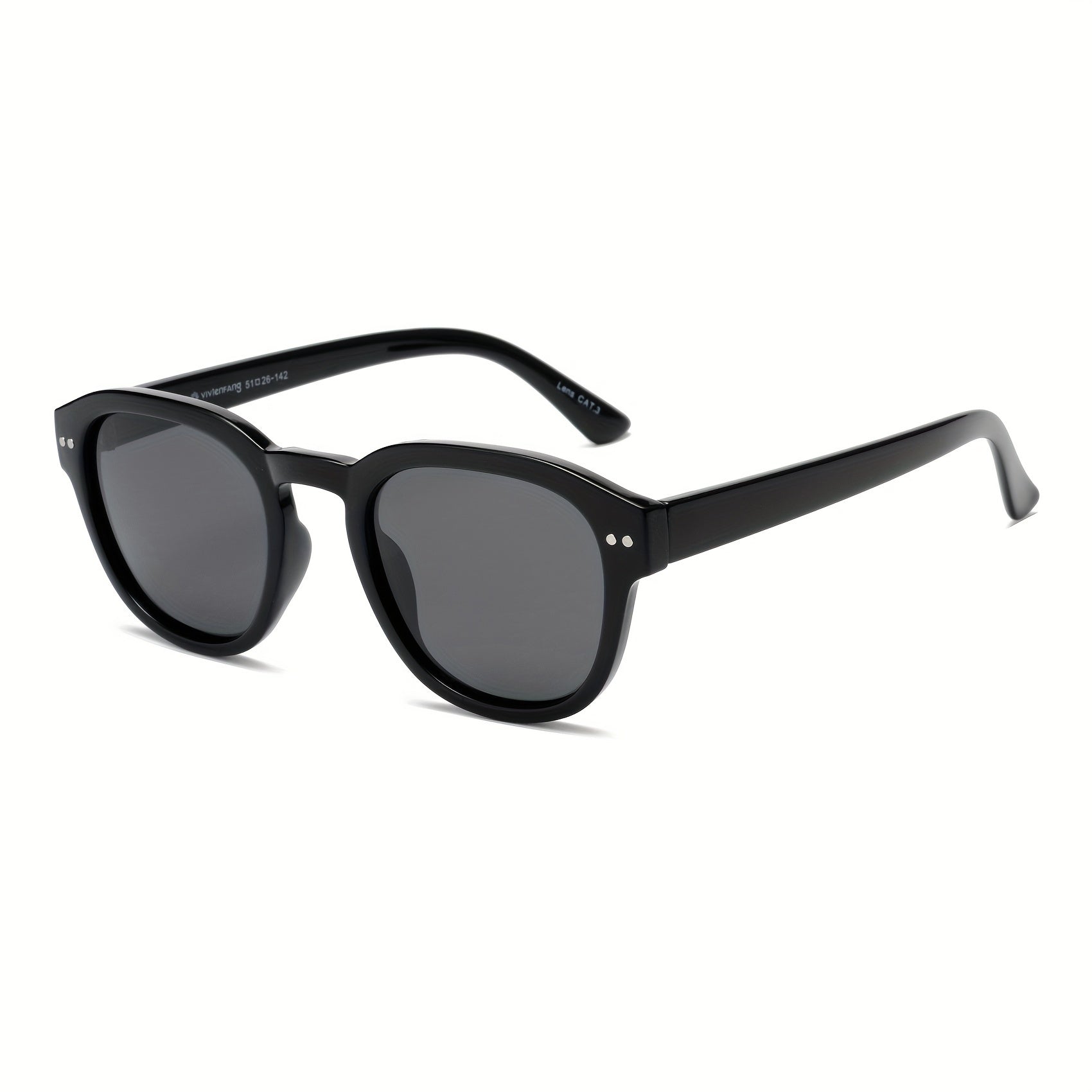 OUWEN Retro Round Polarized Sunglasses UV400 VF2221A