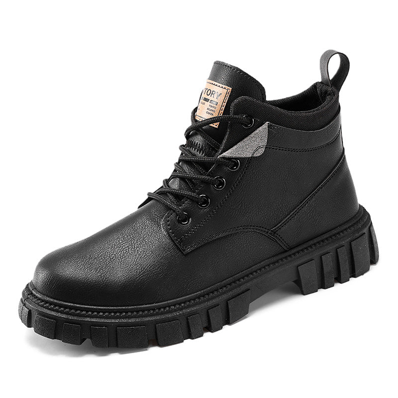 Men's Round Toe Lace-up Boots
