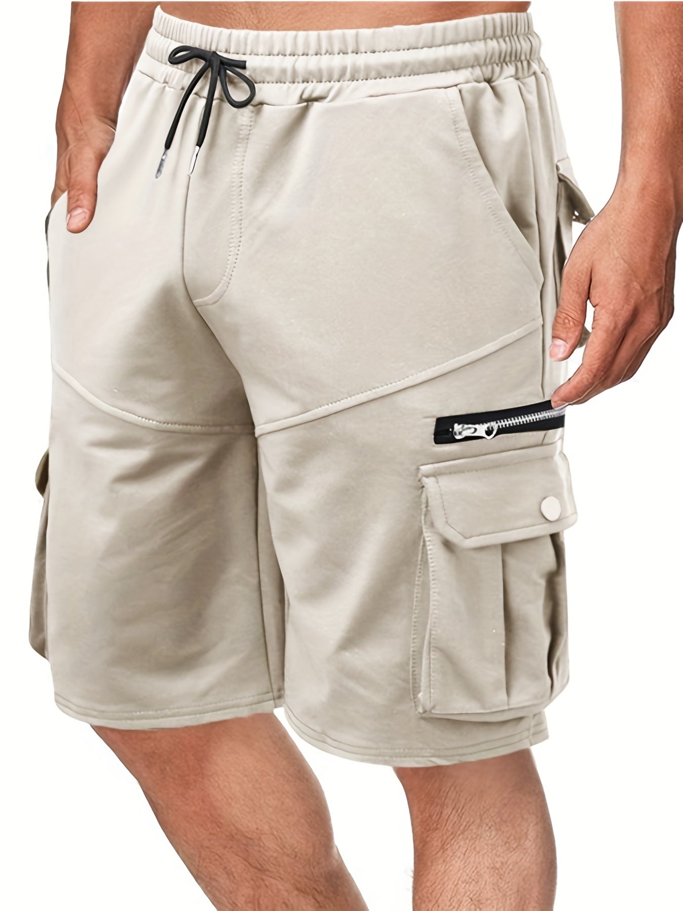 Men s Cargo Shorts with Drawstring Flap Pockets