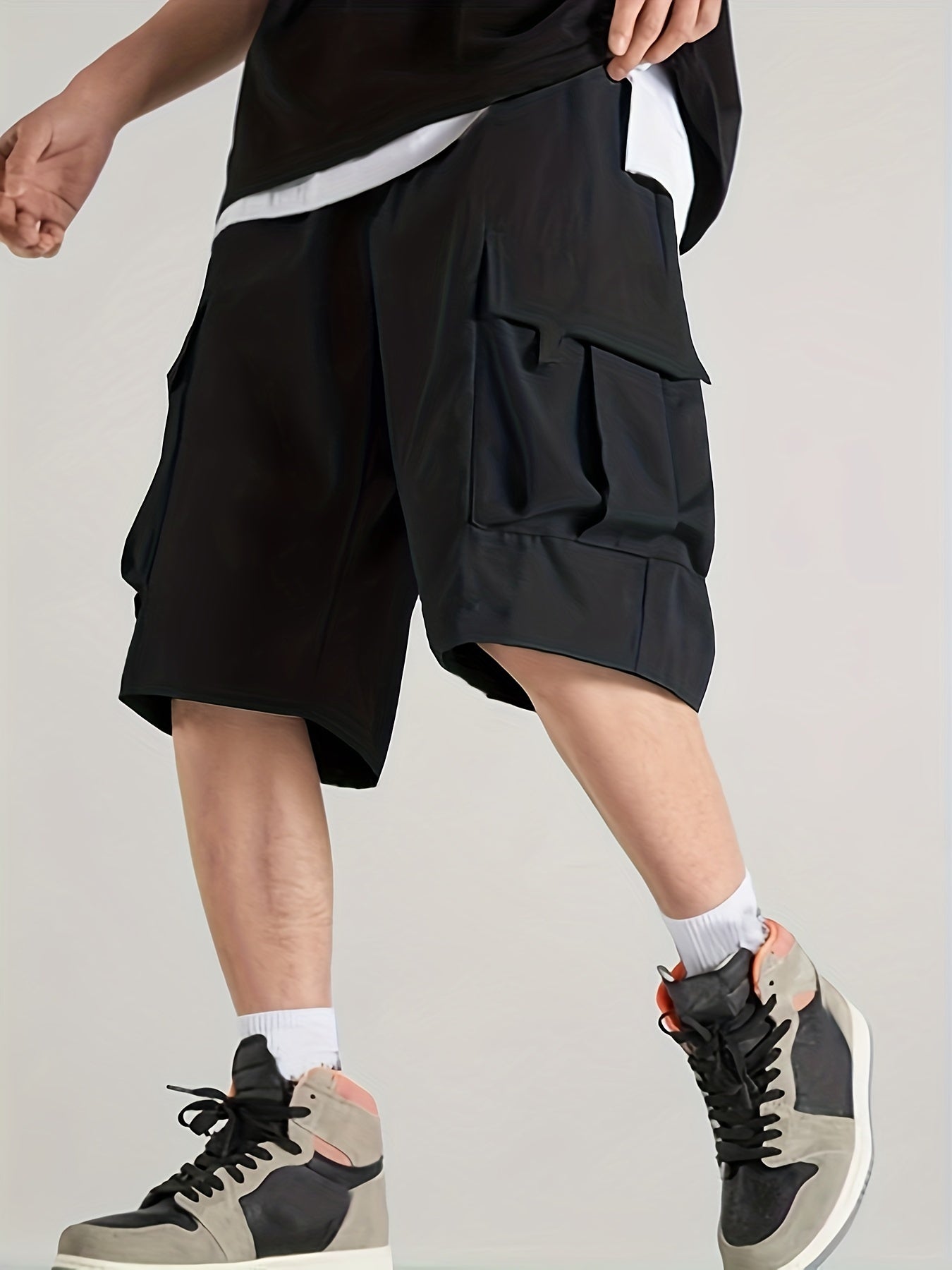 Men's Cargo Short Pants Breathable Baggy Shorts Outdoors
