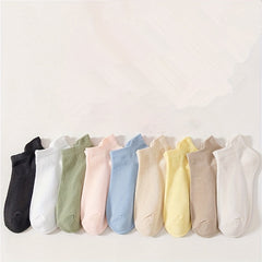10 Pairs Lightweight Ankle Socks for Women